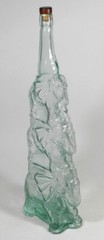 Vintage Green Glass Elephant Bottle Italy