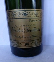 Glass Empty Tall French Wine Brut Champagne Bottle 3000 ML Display Feuillatte