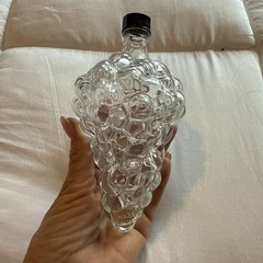 Vintage Glass Grape Cluster Bottle Collectible Wine Novelty Made in Turkey