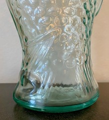 Light Aqua Pescevino Fish Wine Bottle