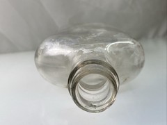 Antique Wine Liquor Bottle Clear Pint Knox Glass Co. 1943 J in Keystone