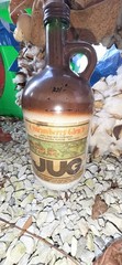 Retro Old Strawberry Glen Jug Vintage 1970s Empty Glass Wine Jug- STRAWBERRY