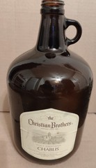 Christian Brothers Winery Napa California Gallon Glass Jug Dark Amber with Label