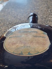 1904 Gewurztraminer Burgerspital zum heil. Geist Labeled 19th c Wine Bottle