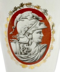 F. lli Marchi Brescia Wine Bottle Vase Hand Painted Italy Roman Urn Style 12&Prime;