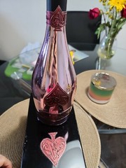 EMPTY ACE OF SPADES ROSE(ARMAND DE BRIGNAC)750ML EMPTY CHAMPAGNE BOTTLE WITH BOX
