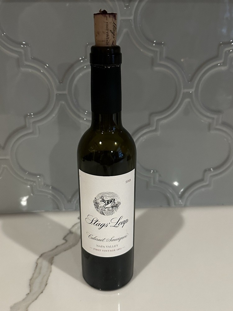 Stags Leap Cabernet Sauvignon Napa Valley 2018 empty Wine Bottle w/ Cork 375 ml