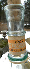 Vintage, Domaines Ott, 75 cl. wine bottle(empty) with tag and wine map. 1969
