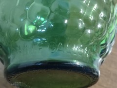 VTG GALLO Flavor Guard Glass Green Half Gallon Empty Decorative Bottle No Lid