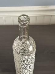 Vintage Printed Designs Artwork Wine Bottle