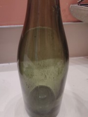 Vintage 1920&rsquo;s Green Wine Bottle 11.5  » x 3. 18  » Huge Kickup, Damage Free, Nice
