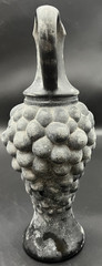 VGT Frosted Spanish Italian Molded Glass Decorative Carafe Wine Bottle w/ Grapes