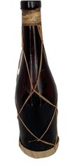 Lot of 2 Vintage Straw Wrapped Glass Wine Chianti Bottles ‘61 & ‘69 Bar Decor
