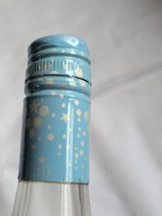EMPTY Blue Parachute Table Wine Bottle Crafts Decor Airplane Plane 750 ml Bin 12