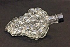 Clear Glass Bottle Grape Bunch Shaped Wine Decanter 6.5&Prime; Cluster Vintage Decor