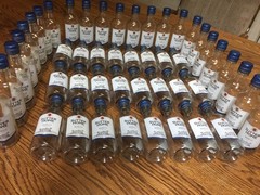 48 Sutter Home Merlot Wine 187 ML Empty Plastic Bottles & Lids- Great for Crafts