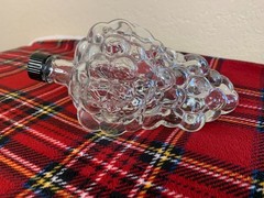 Vintage Clear Glass Decorative Grape Cluster Bottle Display Collectible