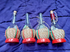 Bundle VINTAGE TOPO SWISS COLONY BOTTLES 5 LG. 4 MED