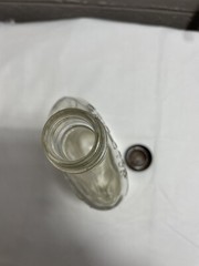 Antique Half Pint Wine Bottle 6.5 In. Starburst Design