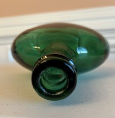Vintage Emerald Green Wine Bottle 8×6”