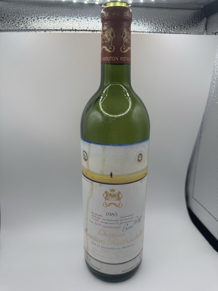 1983 Chateau Mouton Rothschild Empty Wine Bottle Designed Steinberg France
