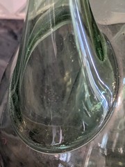 Italian Chianti Fiasco Bottle Internal Ice Chamber Glass Straw Wine Vtg 15inch