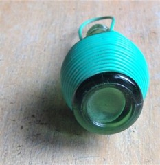 Miniature Wrapped Wine Bottle 3⅜ » Tall Green Plastic 1¾ » Diameter