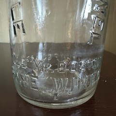 1939 Old Mr Boston Bin Bottle Magic Panel Fine Wine 1/2 Gallon W/ Cork