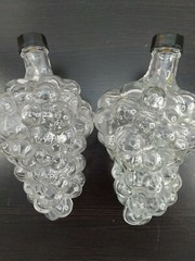 Grape Cluster Decanters Liquor Vintage Wine Cognac Length 6.5&Prime; Lot of 2