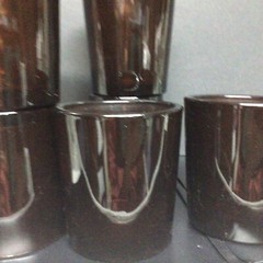 Unique Repurposed Wine Bottles, Amber Glass Votives/Holders/ Containers