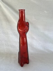 Vintage 2006 Red Happy Cat Wine Bottle 13” Empty Mosel Riesling Germany