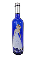 Cobalt Blue « Marilyn » Wine Bottle – Kestrel Pure Platinum 3rd Ed. Decor Empty