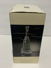 VTG 2001 3pc Wine Set By Royal Limited Crystal W/Beaded Sleeve New In Box