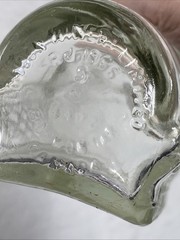 London Winery Glass Sideways Wine Bottle Boat Design -Vintage 1960&rsquo;s Red Cap