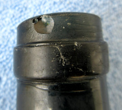 Vintage 1910s? Unmarked Blue Wine? Bottle Mold Blown Hand Applied Top