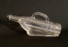 London Winery Glass Bottle In Basket Wine Bottle with Handle