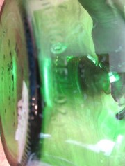 VTG 1.5 LITER GREEN GLASS WORLD WINE 1976 BOTTLE – W/POUR SPOUT