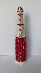 Vintage Spain Woven Plastic Covered Bottle