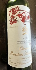 Chateau Mouton Rothschild Wine Bottle Empty 1995 RARE France Collectible 750 ML