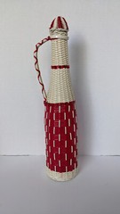 Vintage Spain Woven Plastic Covered Bottle