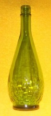 Vintage Gallo Wine Green Glass Bottle Raised Grape Cluster 4/5 Quart
