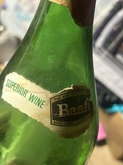 SEGESTA WINE BOTTLE Large 2 quart Antique Emerald Green Glass 15&Prime; High Porcelain