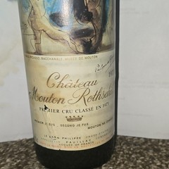 Château Mouton Rothschild 1973 Wine Bottle Pablo Picasso Label Pauillac France
