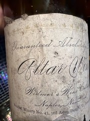 Vntg Widmers Wine Cellars Empty Altar Wine Bottle Naples NY Prohibition Era Old