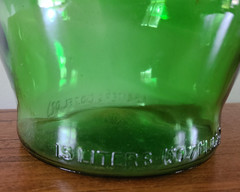 Vintage 68 Thatcher Glass 1.5L Emerald Green 11&Prime; Decanter Jug Wine Bottle