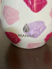 Manna Stainless Steel Wine Tumbler 12 oz Rose Design with Lid New