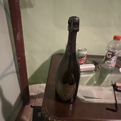 Dom Pérignon Empty Champagne Wine Bottle, Black Collectible Decor