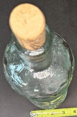Lot of 5 Bottles Williams Sonoma Clear Pressed Glass Grapes Grapevines 9&Prime; & 12&Prime;