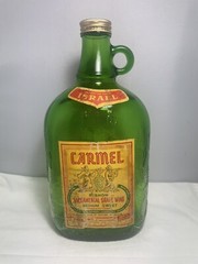 Rare Vintage Israel Carmel Sacramental Grape Wine One Half Gallon Empty Bottle