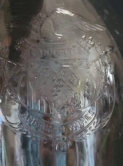 Antique Garrett & Co. American Wine Glass Bottle w/ Eagle Shield Logo 1 Gallon